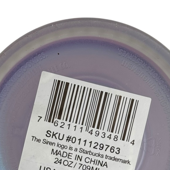 Starbucks Spring 2022 Iridescent Frost White Grid Tumbler Cold Cup Venti 24 oz - Picture 11 of 13